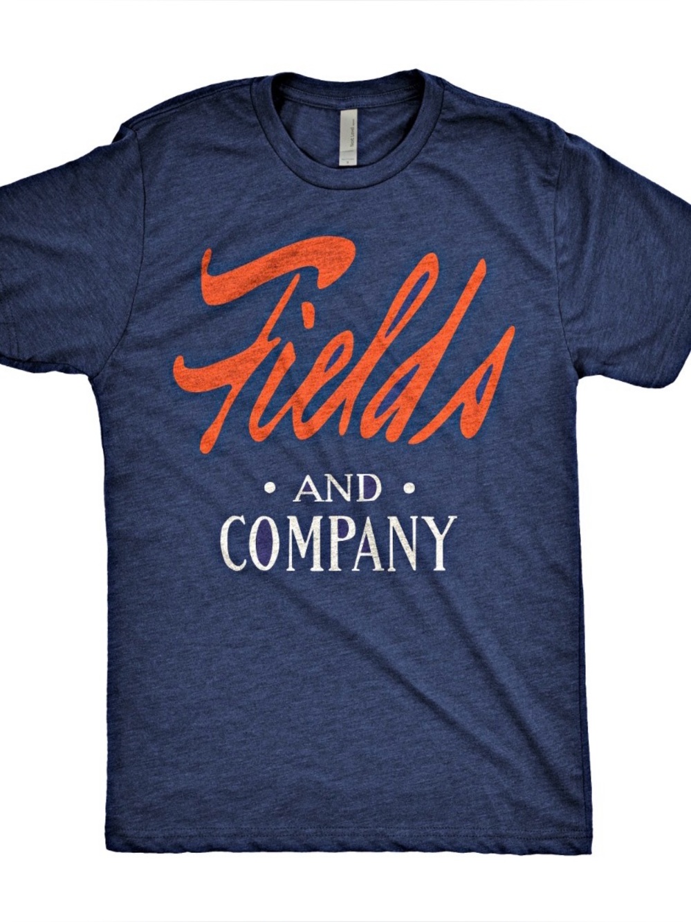 Navy and Orange Fields and Company Chicago Bears tee shirt xxl NWT